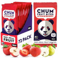 Chum Fruit Bites 100% Real Fruit Snacks - Strawberry, 12-Pack | Non-GMO, No Added Sugar or Preservatives | Top 12 Allergen and School Friendly, Nut-Free, Gluten-Free, Vegan, Kosher, Paleo