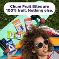 Chum Fruit Bites 100% Real Fruit Snacks - Strawberry, 12-Pack | Non-GMO, No Added Sugar or Preservatives | Top 12 Allergen and School Friendly, Nut-Free, Gluten-Free, Vegan, Kosher, Paleo